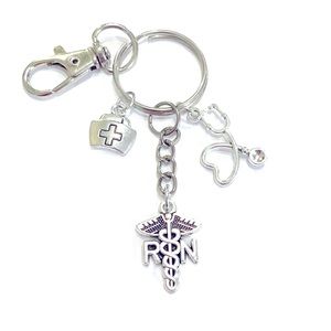RN Nurse Keychain Purse Charm Gift
